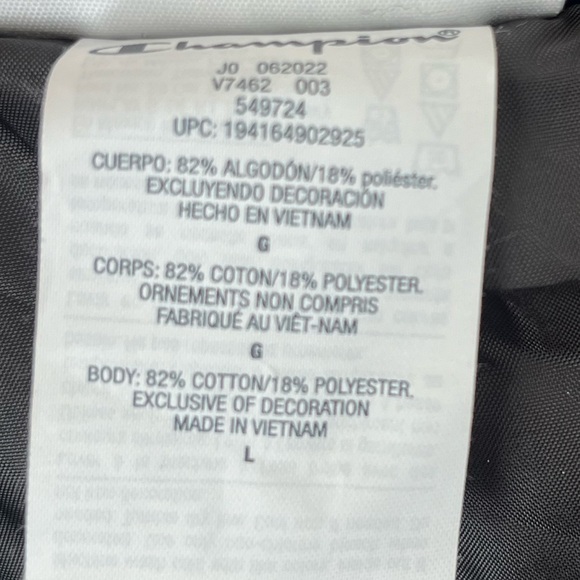 Champion Hooded Reverse Weave heavy weight puffer Jacket Black XL NWT - Picture 14 of 15